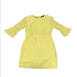 Yellow net summer dress